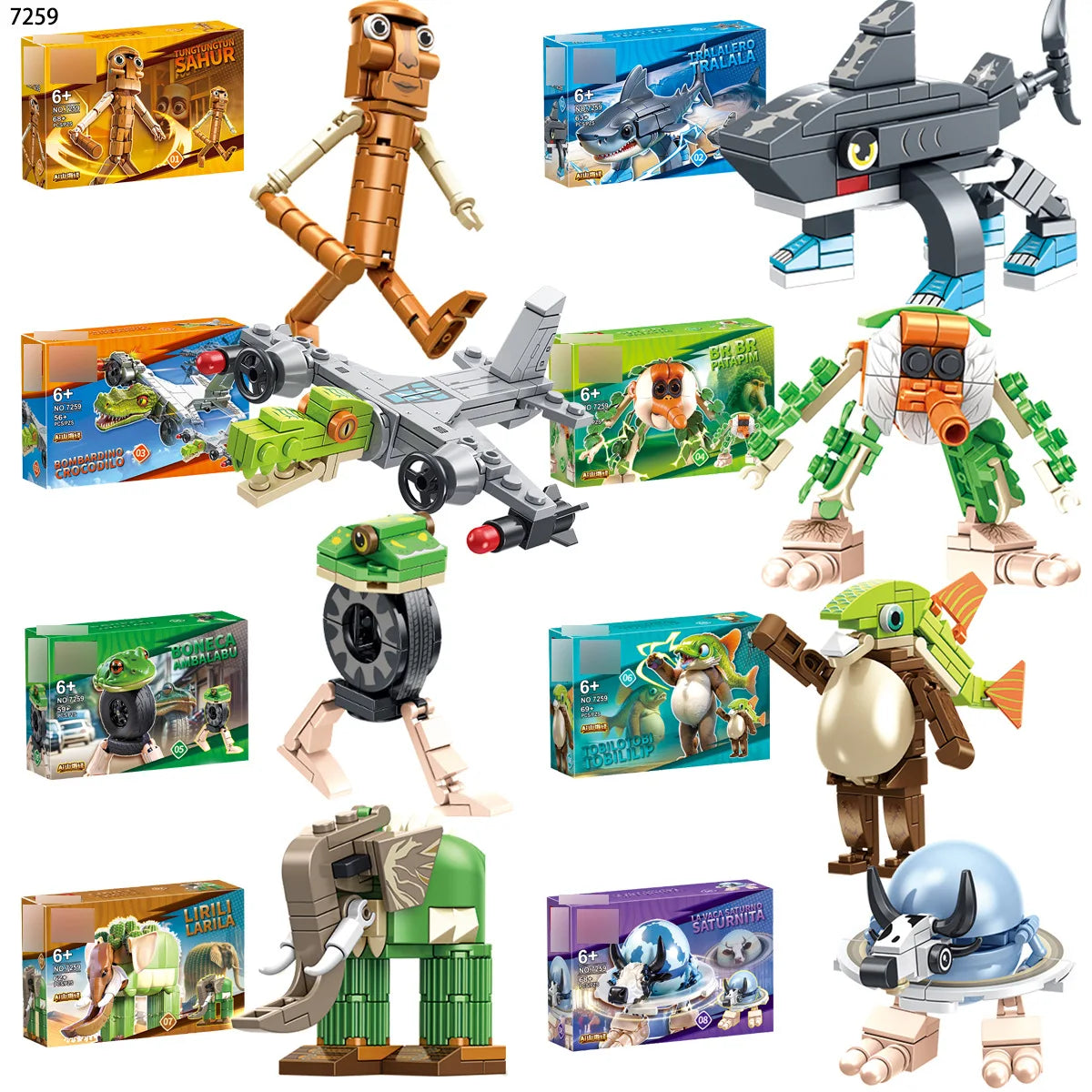 Brainrot Mini Building Set